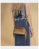 Image #4 - Wrangler Women's Southwestern Print Fringe Crossbody Wristlet, Lt Brown, hi-res