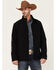 Image #1 - Cody James Core Men's Serape Logo Sleeve Zip-Front Steamboat Jacket, Black, hi-res