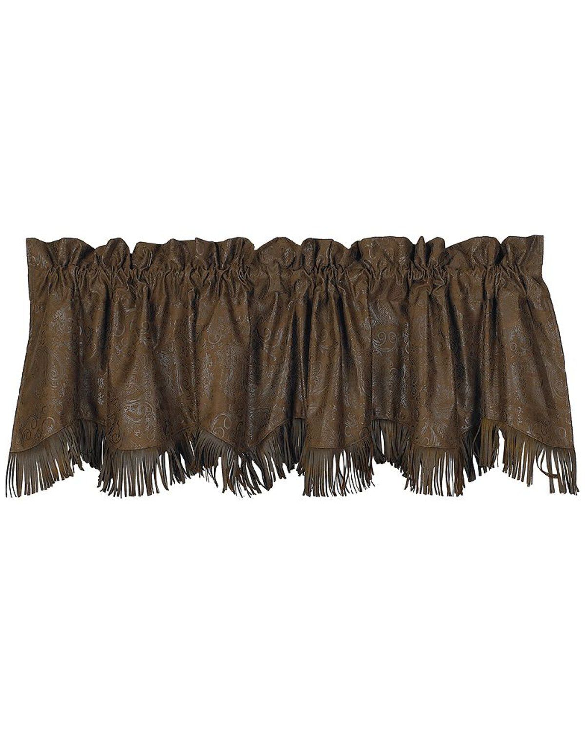 Image #1 - HiEnd Accents Caldwell Faux Tooled Leather Valance, Multi, hi-res