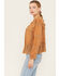 Image #2 - Miss Me Women's Crochet Faux Suede Jacket, Rust Copper, hi-res