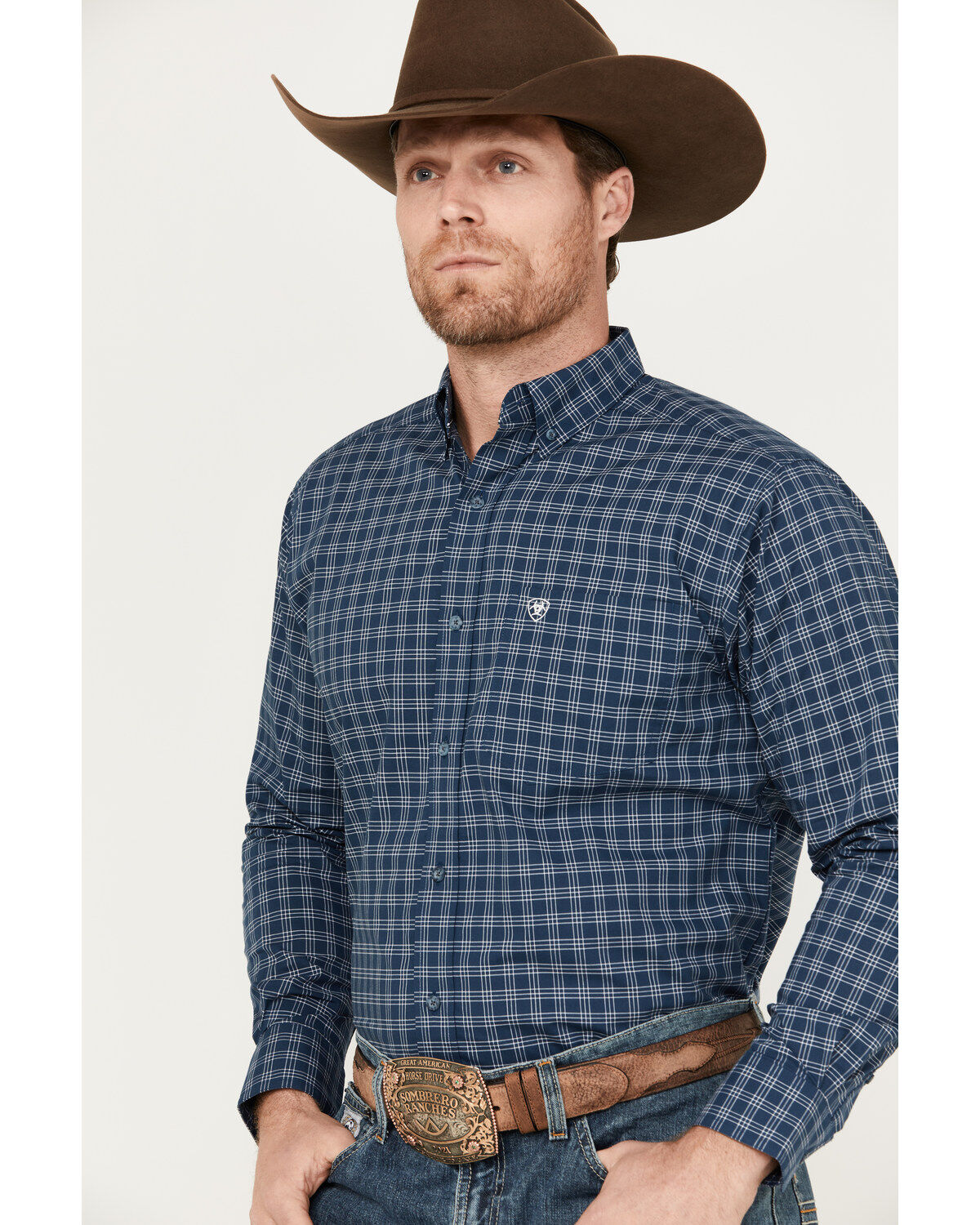 Image #2 - Ariat Men's Pro Series Karim Classic Fit Long Sleeve Button Down Western Shirt, , hi-res