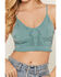 Image #3 - Fornia Women's Boot Stitch Sleeveless Cropped Tank Top, Blue, hi-res