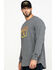 Image #3 - Hawx Men's Grey Box Logo Graphic Thermal Long Sleeve Work Shirt , , hi-res