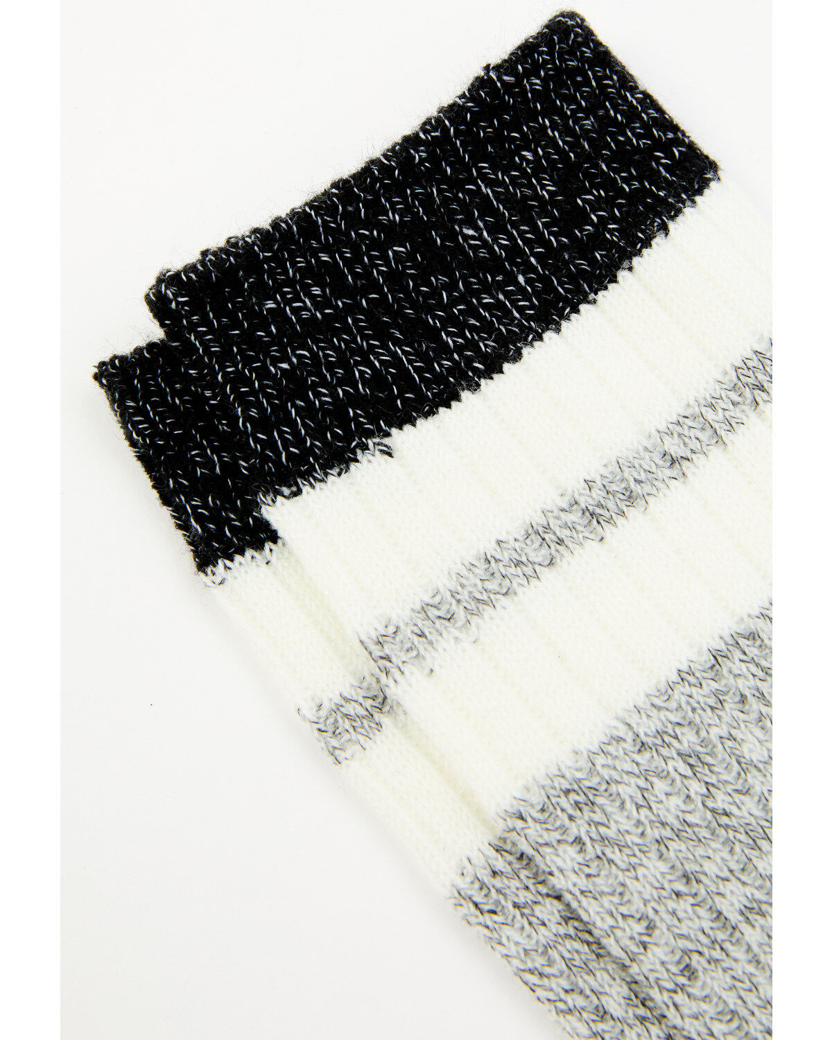 Image #2 - Brother's and Sons Men's Gray Rugby Stripe Crew Socks, Heather Grey, hi-res
