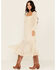 Image #1 - Free People Women's Malina Long Sleeve Maxi Dress, White, hi-res