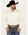 Image #1 - Scully Men's Gunfighter Embroidery Long Sleeve Snap Western Shirt - 3X, Ivory, hi-res