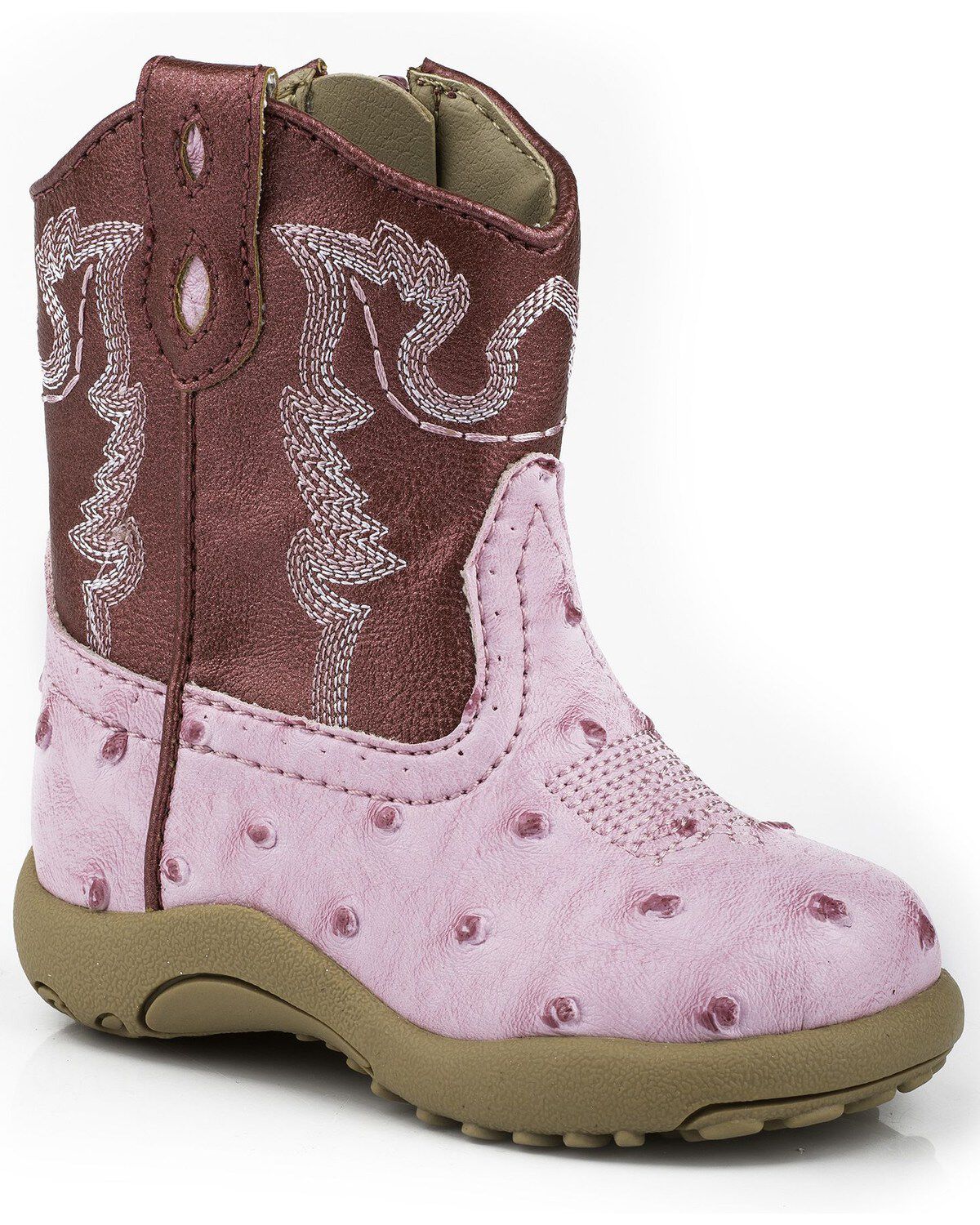 Image #1 - Roper Infant's Ostrich Western Boots, , hi-res