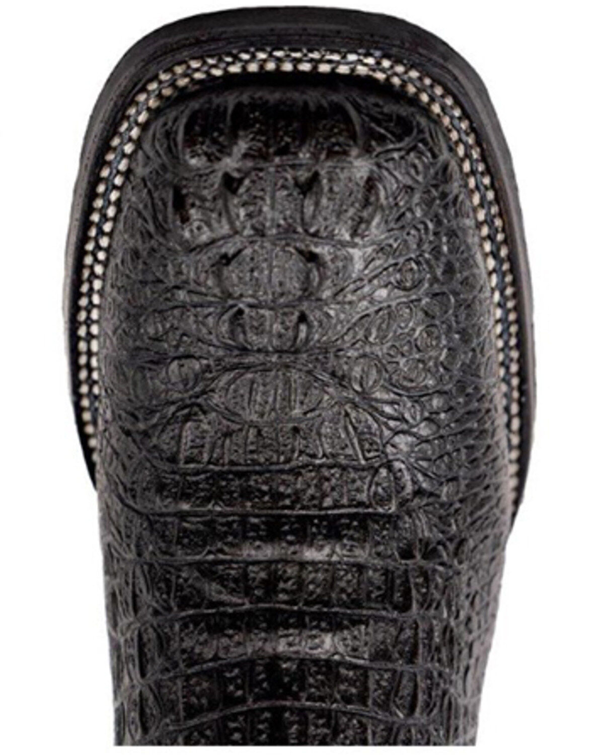 Image #6 - Ferrini Men's Crocodile Print Western Boots - Broad Square Toe, Black, hi-res