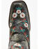 Image #7 - Corral Women's Floral Blacklight Western Boots - Square Toe, Black, hi-res