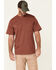 Image #1 - Hawx Men's Solid Red Forge Short Sleeve Work Pocket T-Shirt , Red, hi-res