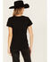 Recycled Karma Women's Fireball Rhinestone Graphic Tee, Black, hi-res