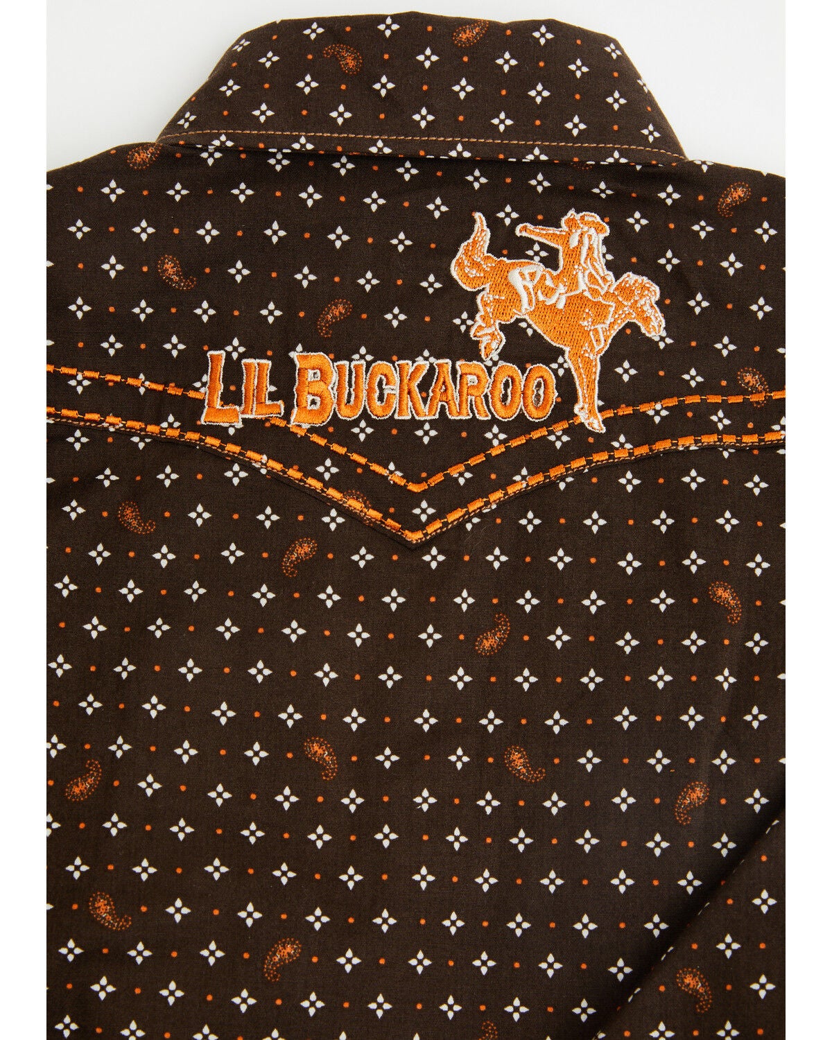 Image #3 - Cowboy Hardware Infant Boys' Geo Print Long Sleeve Snap Onesie, Brown, hi-res