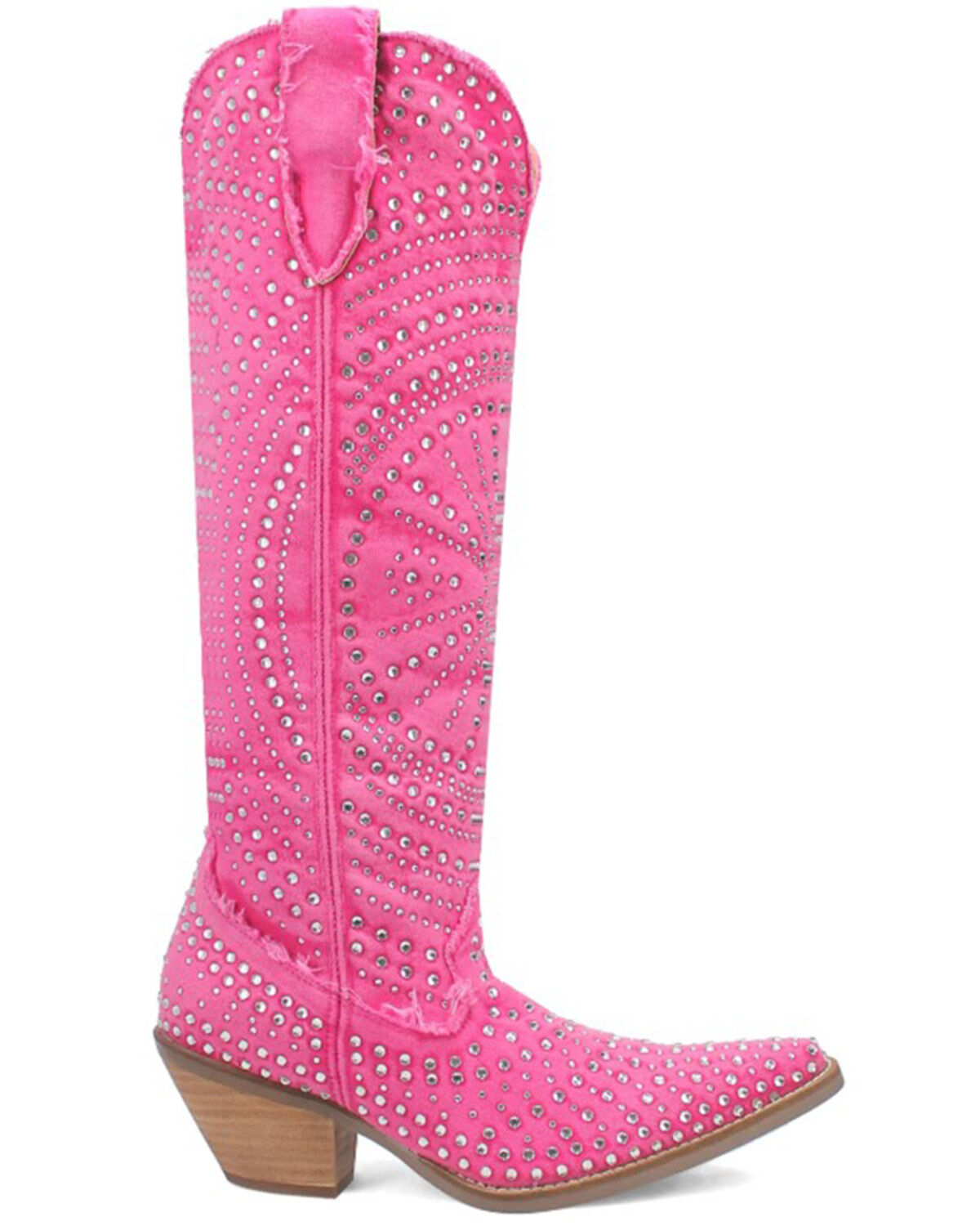 Image #2 - Dingo Women's Honky Tonk Tall Western Boots - Snip Toe, Pink, hi-res