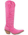 Image #2 - Dingo Women's Honky Tonk Tall Western Boots - Snip Toe, Pink, hi-res