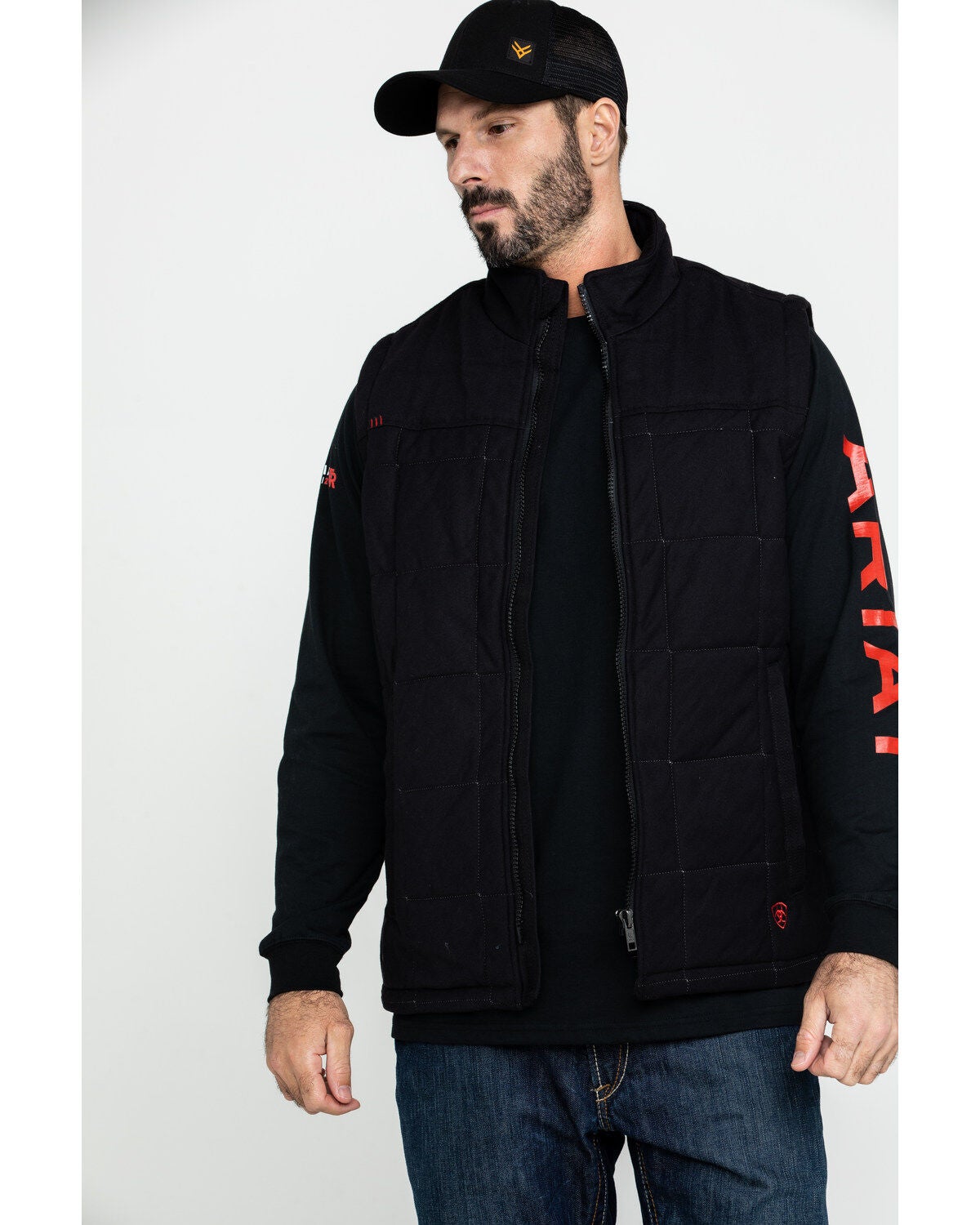 Ariat Men's FR Crius Insulated Work Vest - Tall, Black, hi-res