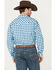 Image #4 - Roper Men's Amarillo Plaid Print Long Sleeve Button-Down Stretch Western Shirt, Blue, hi-res