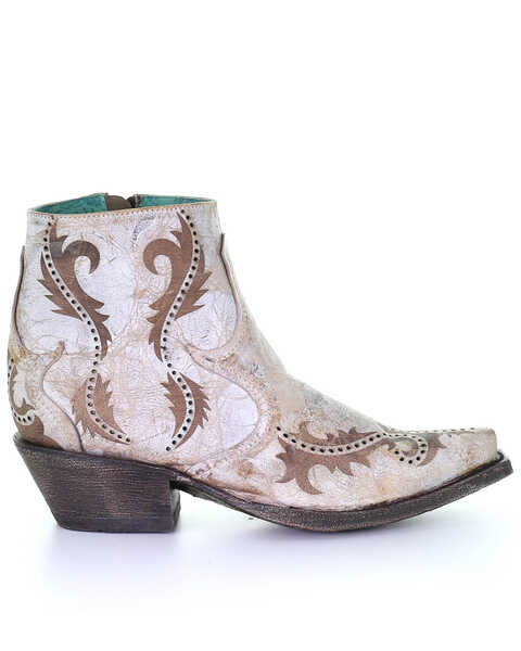 Image #2 - Corral Women's Lazer Ankle Fashion Booties - Snip Toe, , hi-res