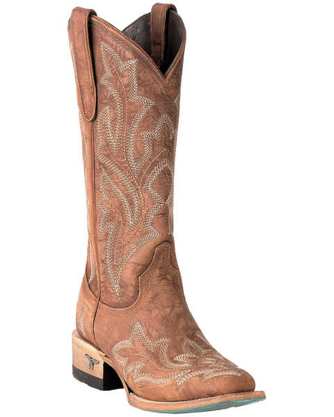 Image #1 - Lane Women's Saratoga Fancy Stitch Western Boots - Square Toe, , hi-res