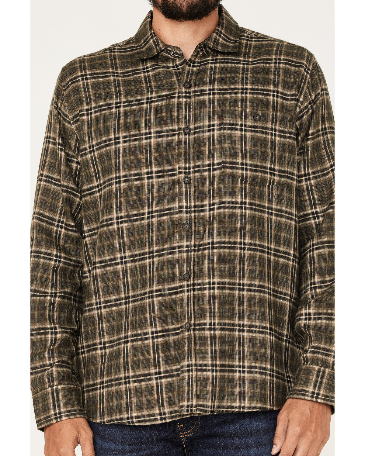 Image #3 - North River Men's Performance Plaid Print Long Sleeve Button Down Shirt, Black, hi-res