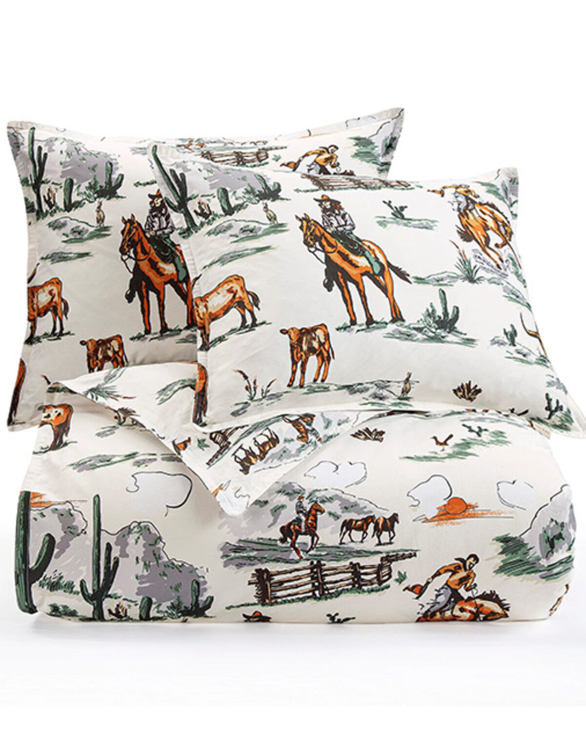 Image #1 - HiEnd Accents Ranch Life Reversible 2 Piece Duvet Cover Set - Twin Size, Multi, hi-res