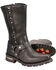 Milwaukee Leather Men's Braid & Rivet Harness Boots - Square Toe, Black, hi-res