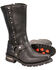 Image #2 - Milwaukee Leather Men's Braid & Rivet Harness Boots - Square Toe, Black, hi-res