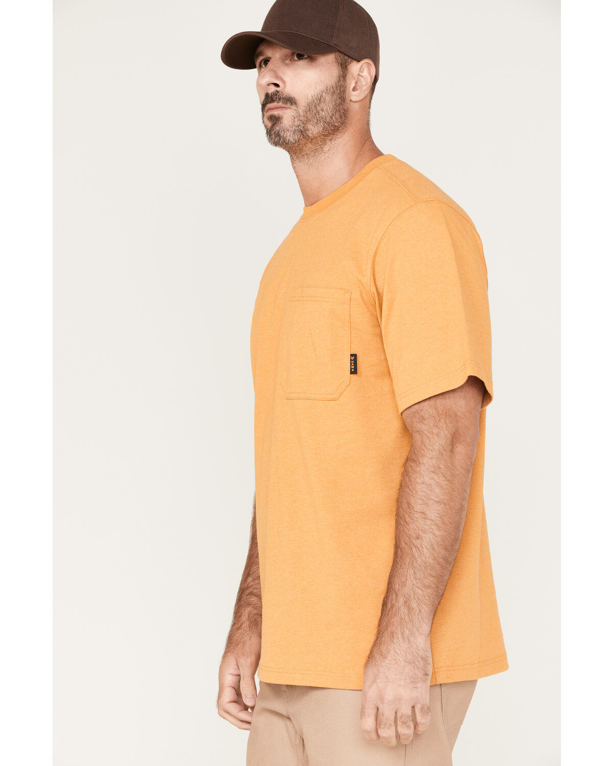 Image #2 - Hawx Men's Forge Work Pocket T-Shirt, Yellow, hi-res