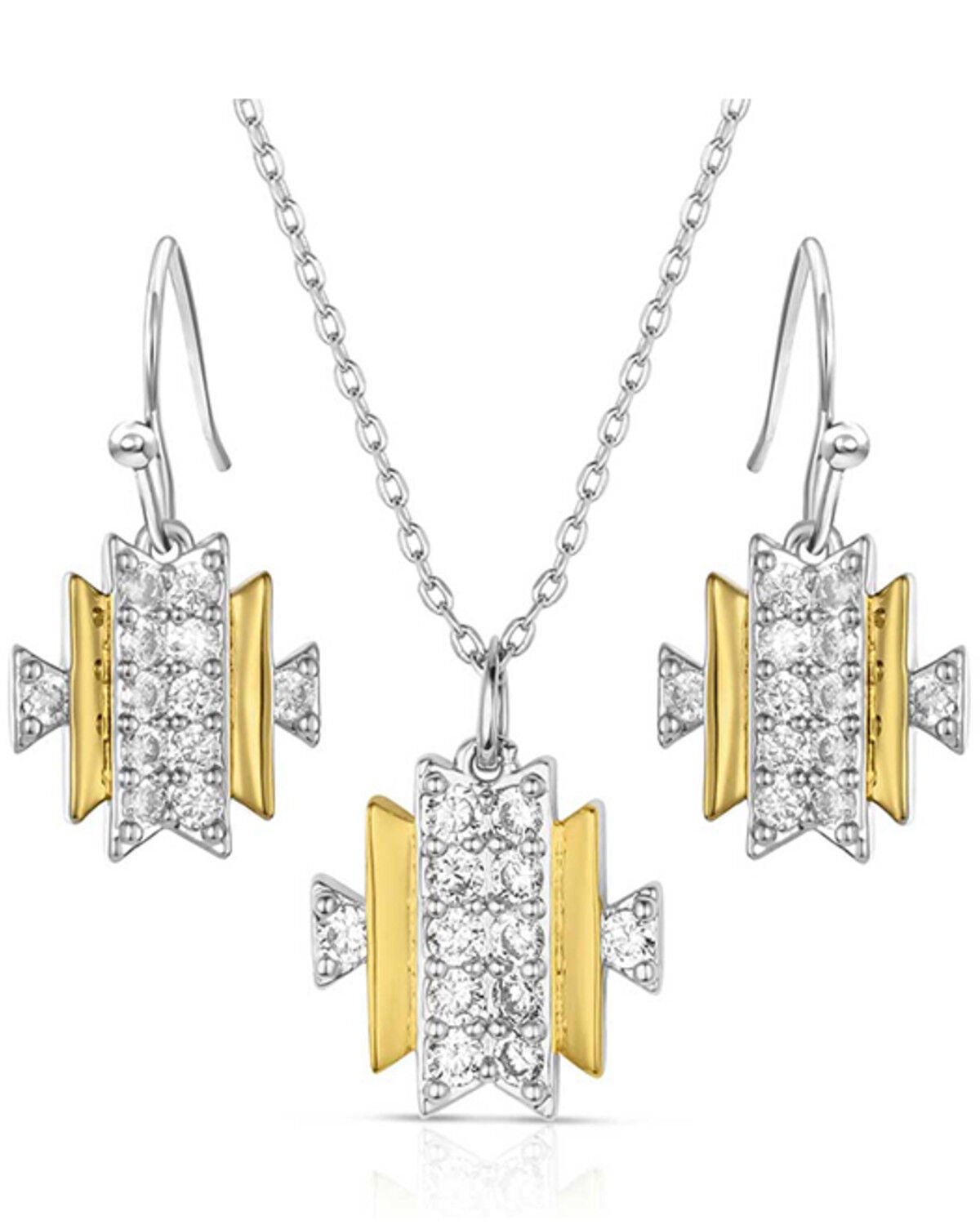 Montana Silversmiths Women's Savannah Nights Jewelry Set, Silver, hi-res