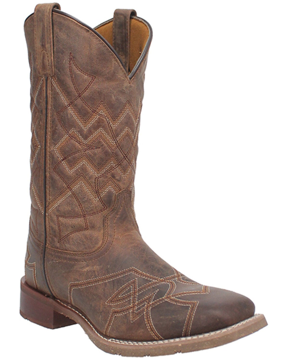 Laredo Men's Chauncy Performance Western Boots - Broad Square Toe, Taupe, hi-res