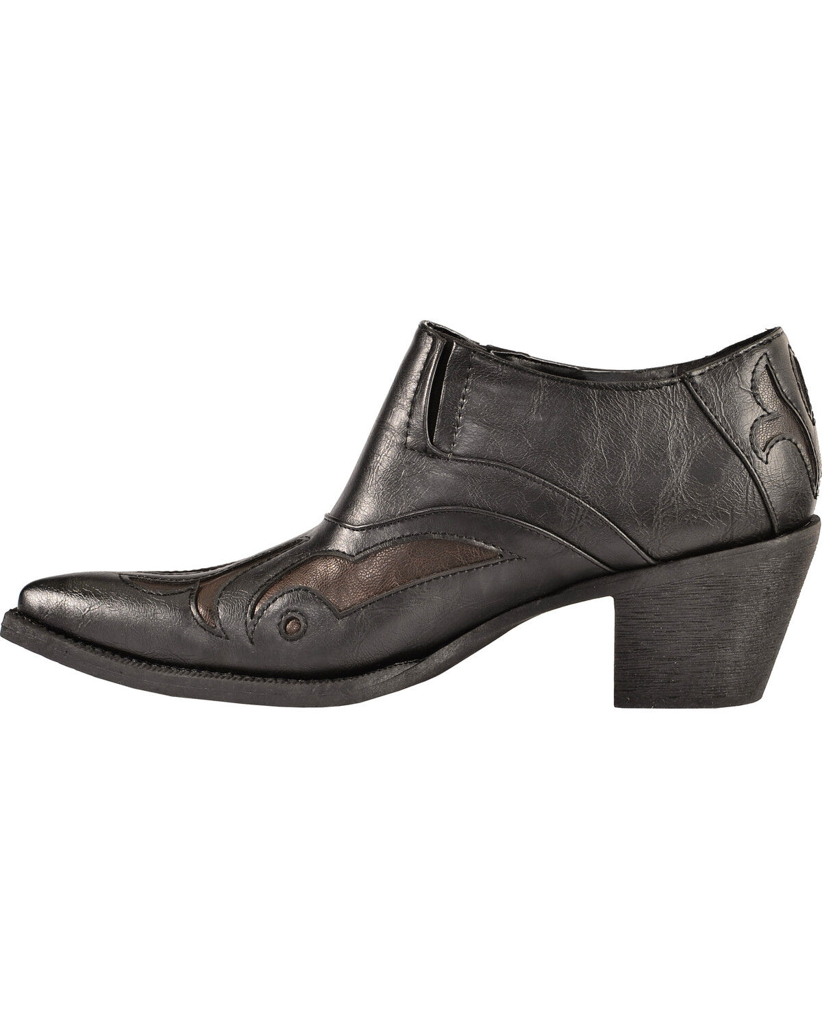 Image #3 - Roper Women's Inlay Ankle Boots - Snip Toe, Black, hi-res