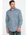 Rough Stock By Panhandle Men's Langunita Vintage Print Long Sleeve Western Shirt , Grey, hi-res