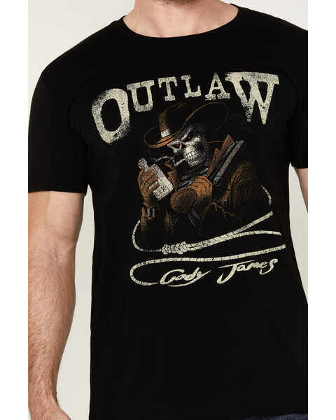 Image #3 - Cody James Men's Outlaw Short Sleeve Graphic T-Shirt , Black, hi-res