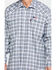 Cinch Men's FR Lightweight Check Print Long Sleeve Pearl Snap Work Shirt , White, hi-res