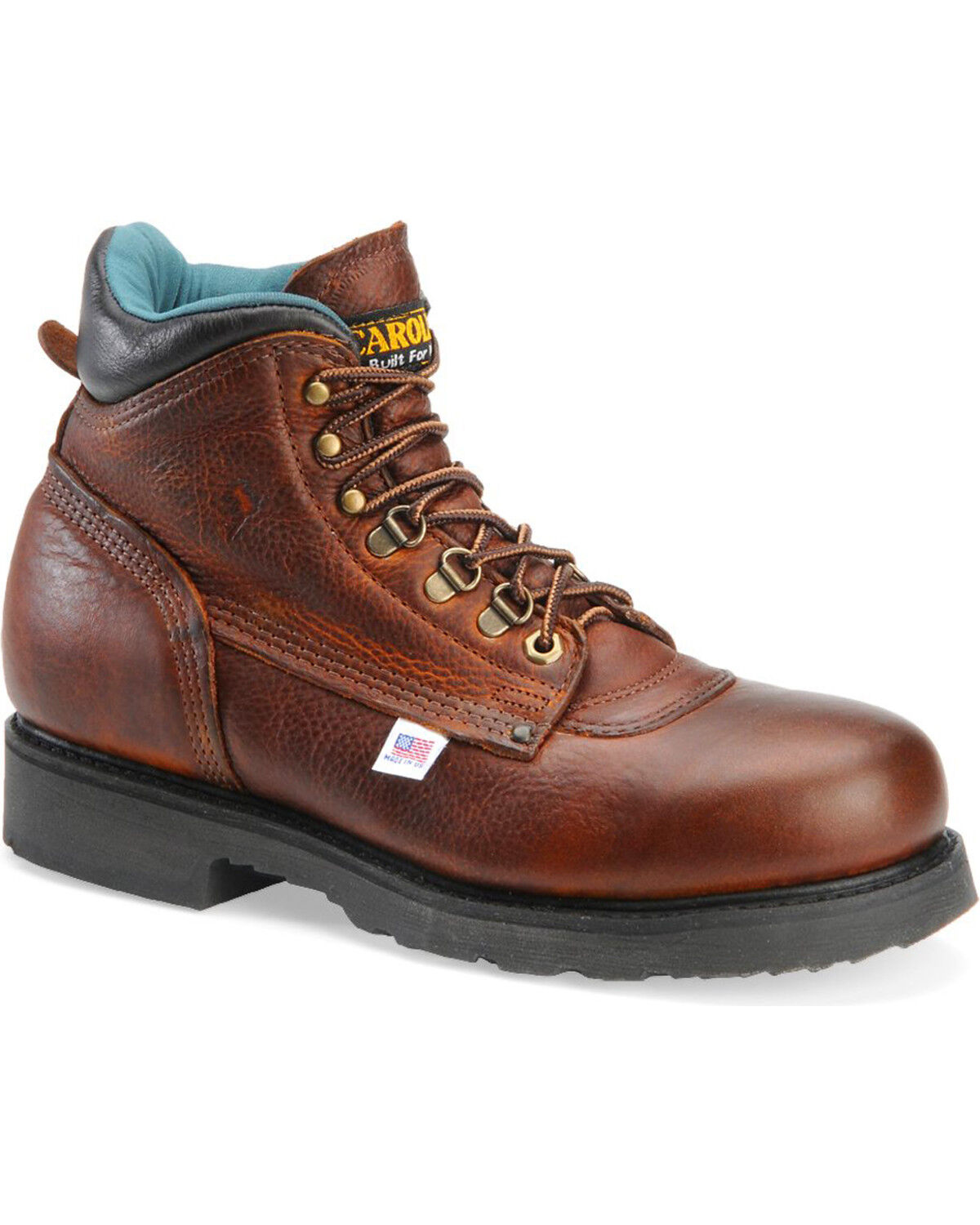 Image #1 - Carolina Men's Domestic 6" Work Boots, Lt Brown, hi-res