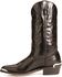 Laredo Men's Lizard Print Western Boots - Pointed Toe, Black, hi-res
