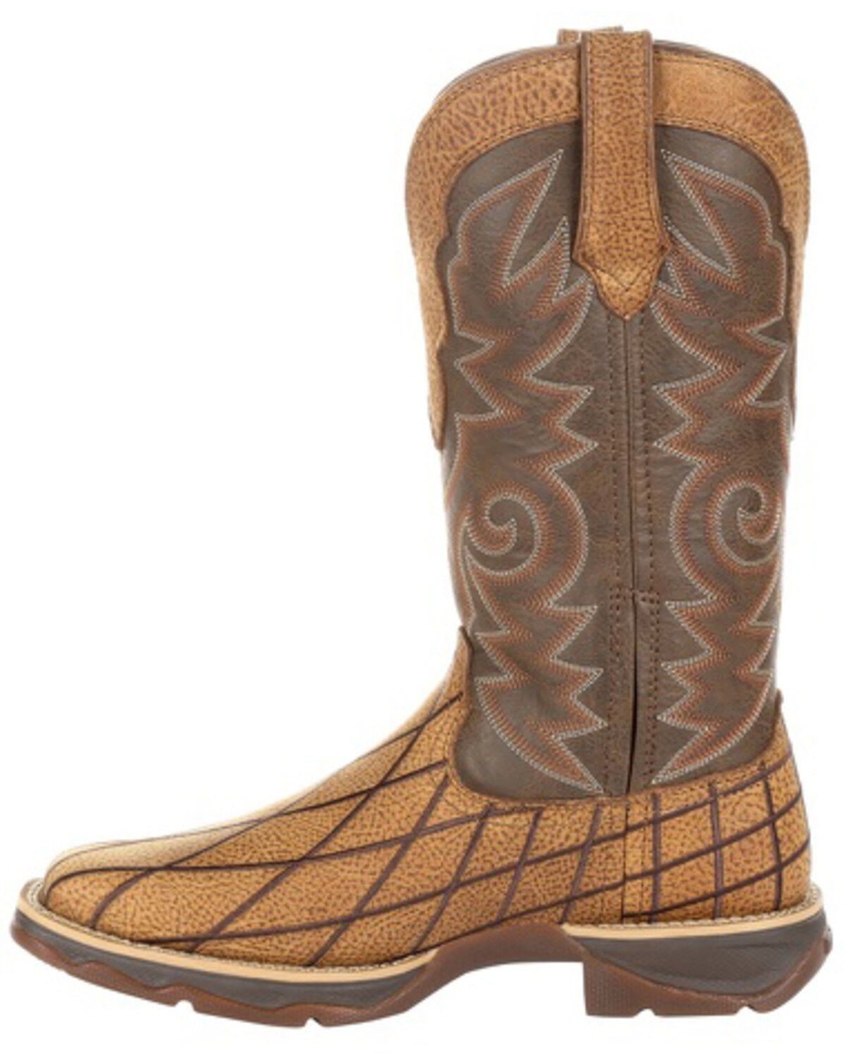 Image #3 - Durango Women's Lady Rebel Patchwork Western Boots - Square Toe, , hi-res