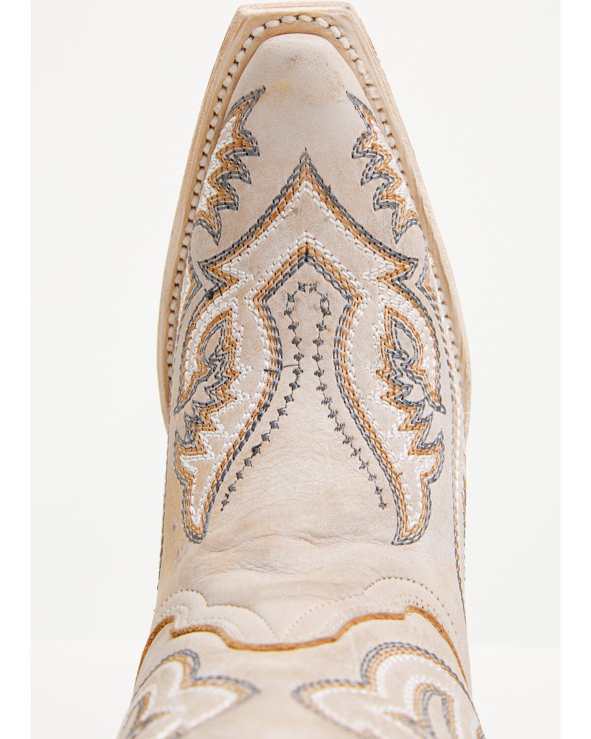 Image #6 - Circle G Women's Triad Embroidered Tall Western Boots - Snip Toe, White, hi-res