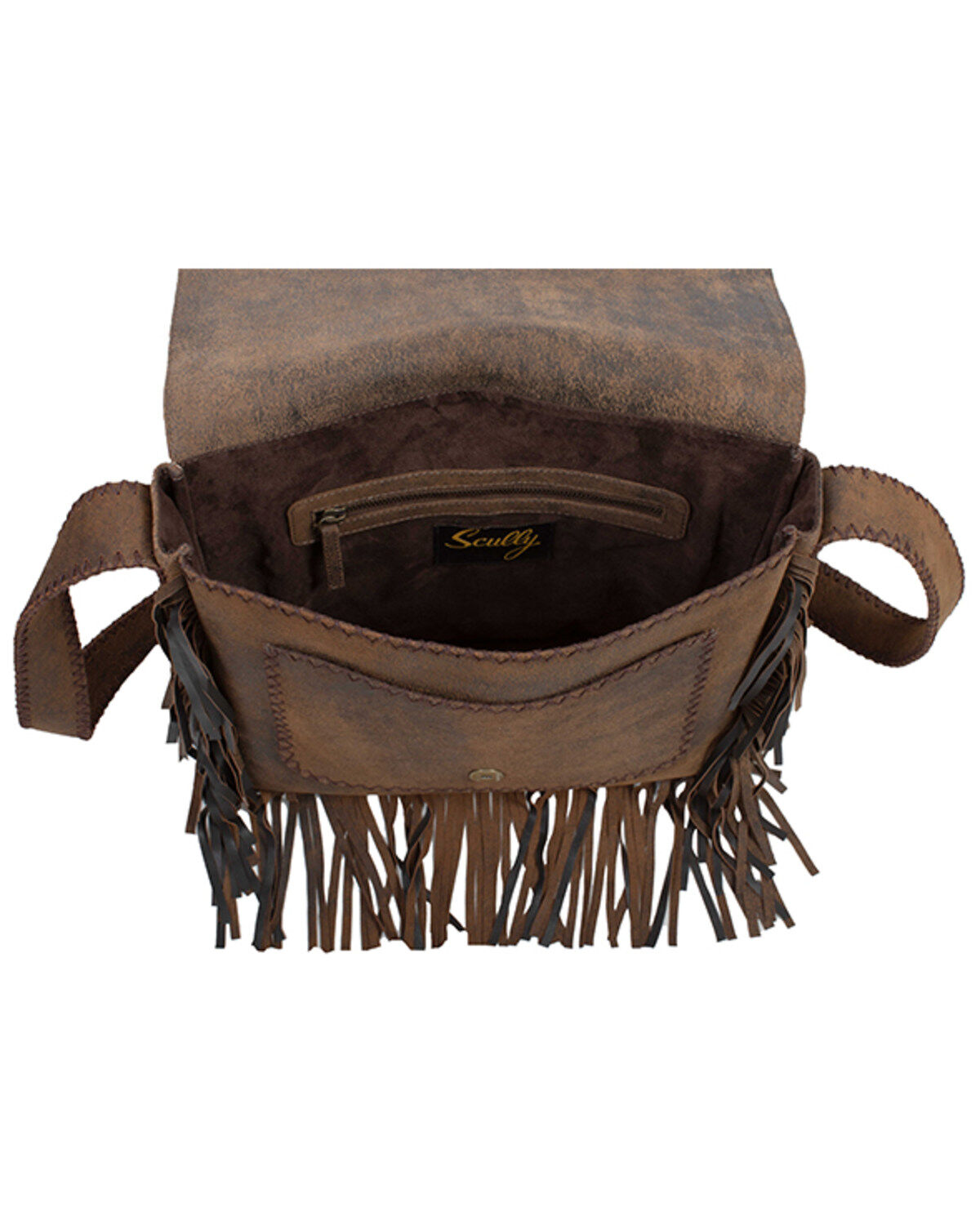 Image #3 - Scully Women's Studded Crossbody Bag, Brown, hi-res