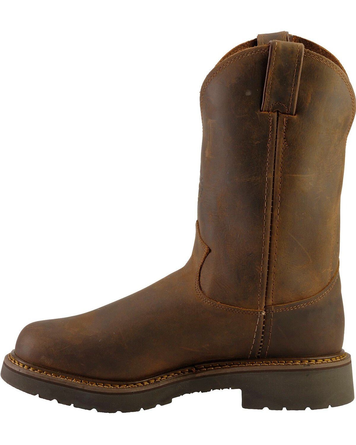 Image #3 - Justin Men's J-Max Balusters Electrical Hazard Pull-On Work Boots - Soft Toe, Chocolate, hi-res