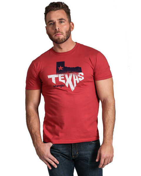 Wrangler Men's Southern Red Texas Rooted Graphic T-Shirt , Red, hi-res