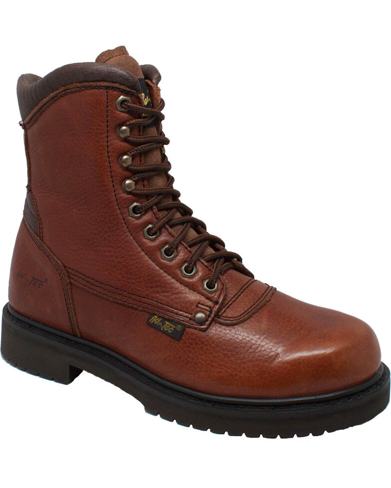 Ad Tec Men's 8" Tumbled Leather Work Boots Soft Toe Boot Barn