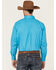 Panhandle Select Men's Logo Embroidered Long Sleeve Button Down Western Shirt , Turquoise, hi-res
