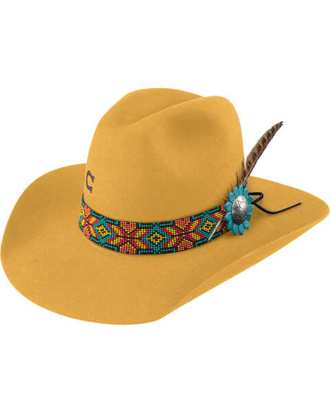 Charlie 1 Horse Women's Yellow Gold Digger Hat , Yellow, hi-res