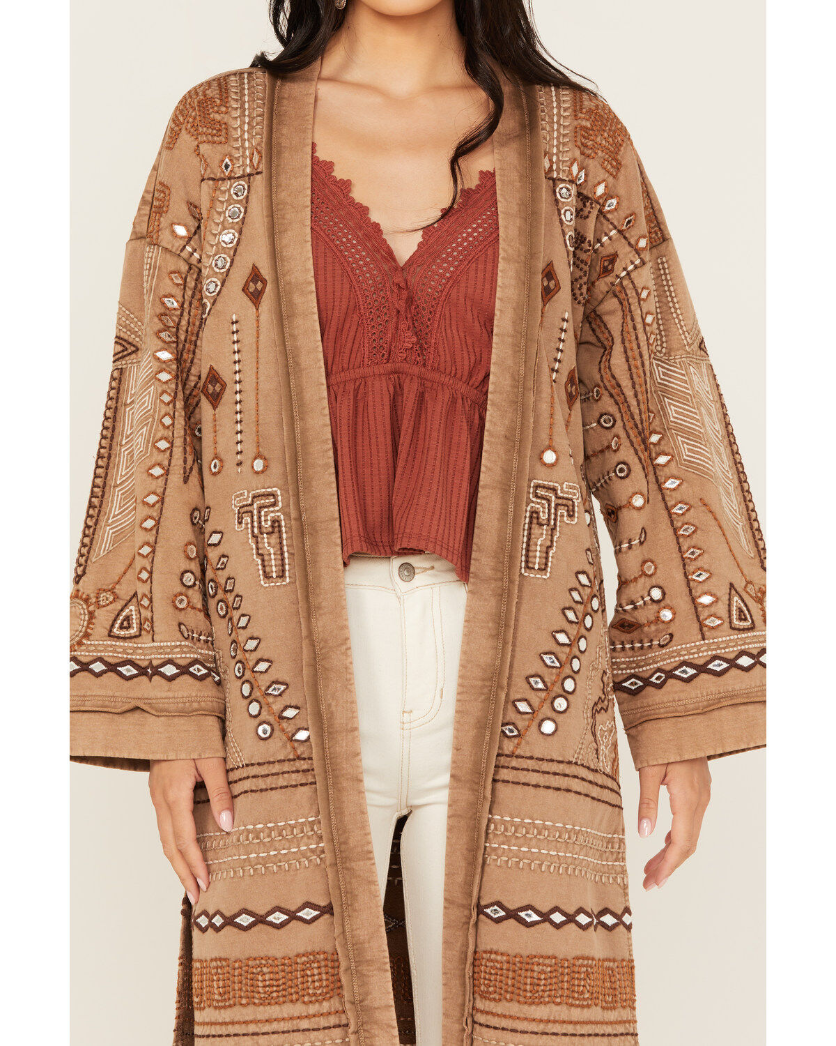 Image #4 - Shyanne Women's Embellished French Terry Cardigan, , hi-res