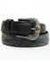 Moonshine Spirit Men's Mad Cat Western Leather Belt, Black, hi-res