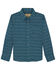 Image #1 - Wrangler Boys' Geo Print Long Sleeve Button-Down Western Shirt, Teal, hi-res