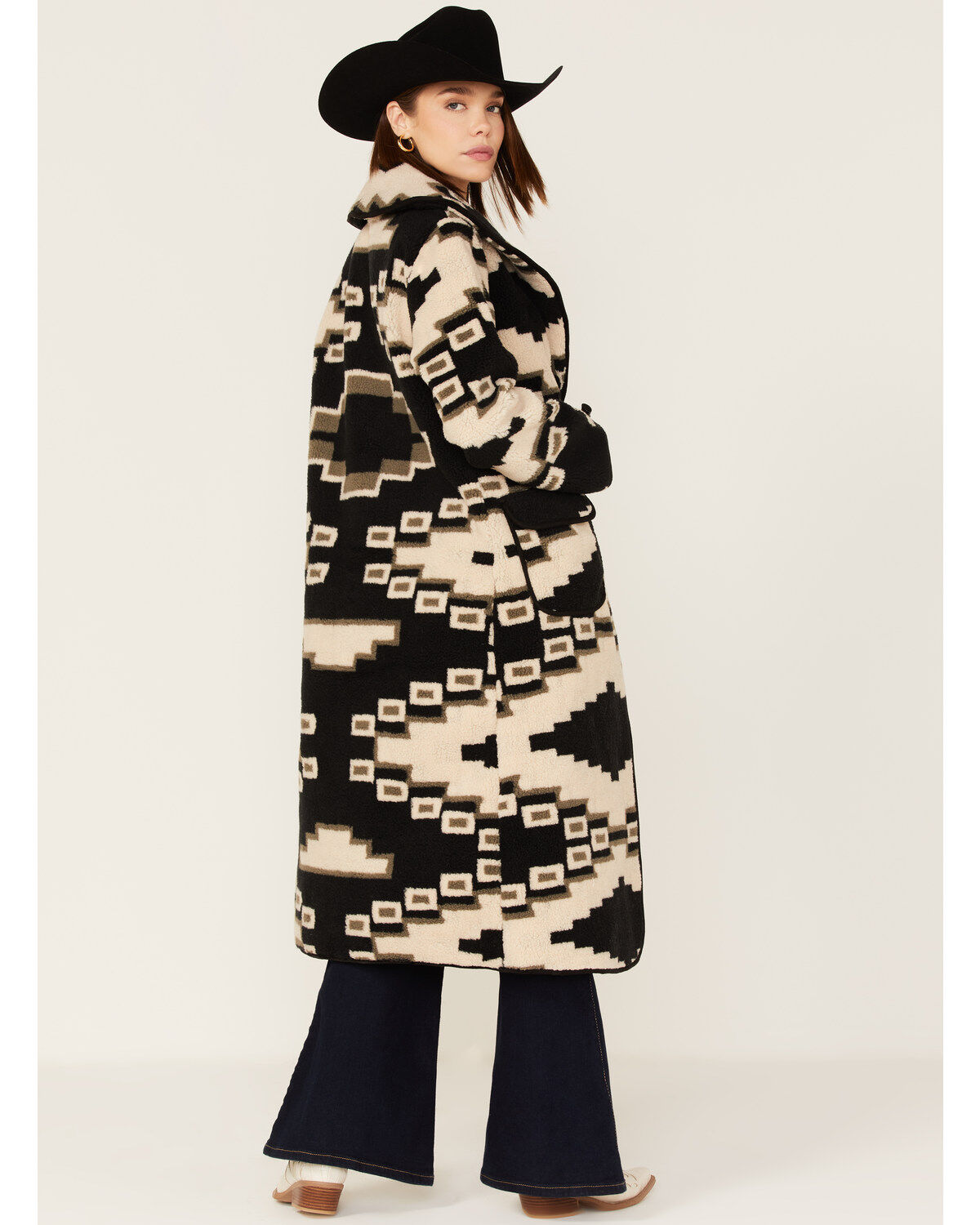 Image #4 - Tasha Polizzi Women's Becket Southwestern Print Sherpa Blanket Coat, , hi-res