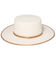 San Diego Hat Company Women's Snowfall Jacquard Band Wool Felt Boater Hat, Ivory, hi-res