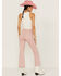 Image #3 - Sneak Peek Women's High Rise Raw Hem Crop Jeans, Pink, hi-res