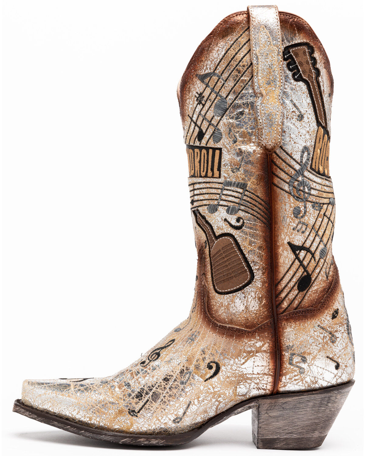 Image #3 - Dan Post Women's Rock & Roll Western Boots - Snip Toe, , hi-res